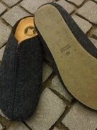 Filzpantoffel mit Lederfußbett